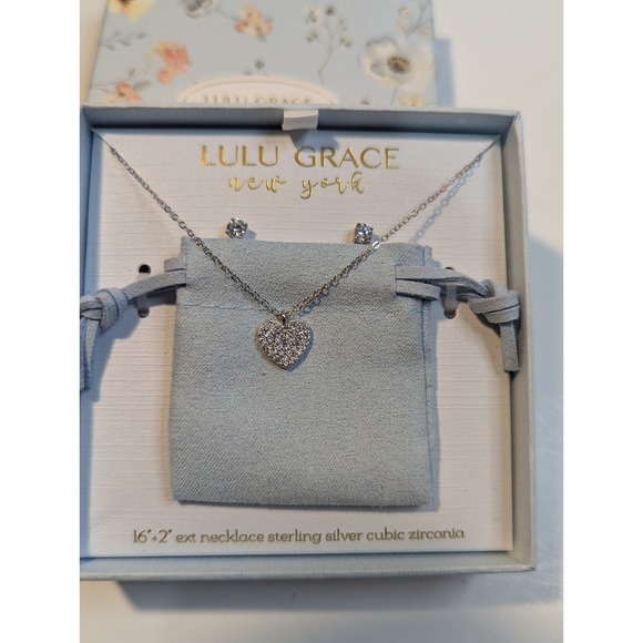New Lulu & Grace‎ Sterling and cubic zirconia necklace and earrings - Picture 1 of 5